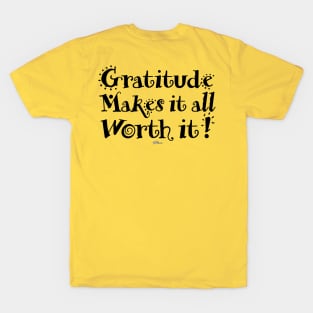 Gratitude F-B_Back-black T-Shirt